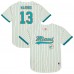 Miami Dolphins Dan Marino Mitchell & Ness Cream Name & Number Mesh Button-Up Baseball Jersey