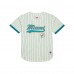 Miami Dolphins Dan Marino Mitchell & Ness Cream Name & Number Mesh Button-Up Baseball Jersey