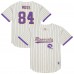 Minnesota Vikings Randy Moss Mitchell & Ness Cream Name & Number Mesh Button-Up Baseball Jersey