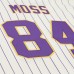 Minnesota Vikings Randy Moss Mitchell & Ness Cream Name & Number Mesh Button-Up Baseball Jersey