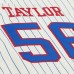 New York Giants Lawrence Taylor Mitchell & Ness Cream Name & Number Mesh Button-Up Baseball Jersey