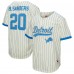 Detroit Lions Barry Sanders Mitchell & Ness Cream Name & Number Mesh Button-Up Baseball Jersey