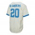 Detroit Lions Barry Sanders Mitchell & Ness Cream Name & Number Mesh Button-Up Baseball Jersey