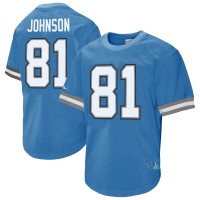 Detroit Lions Calvin Johnson Mitchell & Ness Blue Retired Player Name & Number Mesh Top