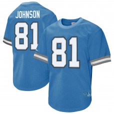 Detroit Lions Calvin Johnson Mitchell & Ness Blue Retired Player Name & Number Mesh Top