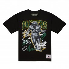 Футболка Green Bay Packers Reggie White Mitchell & Ness Black Chalked Up Player Graphic