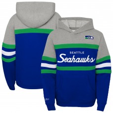 Подростковая толстовка Seattle Seahawks Mitchell & Ness Royal Throwback Head Coach