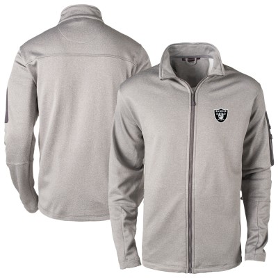 Las Vegas Raiders Dunbrooke Heather Gray Full-Zip Fleece Jacket