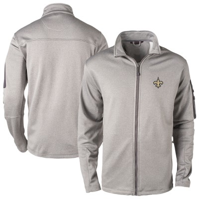 New Orleans Saints Dunbrooke Heather Gray Full-Zip Fleece Jacket