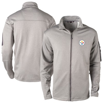 Pittsburgh Steelers Dunbrooke Heather Gray Full-Zip Fleece Jacket