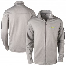 Los Angeles Chargers Dunbrooke Heather Gray Full-Zip Fleece Jacket