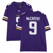 J.J. McCarthy Minnesota Vikings Autographed Fanatics Authentic Purple Nike Limited Jersey