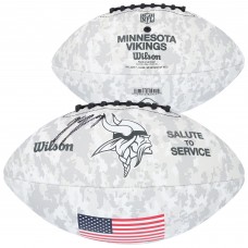 J.J. McCarthy Minnesota Vikings Autographed Fanatics Authentic Wilson 2024 Salute To Service Football