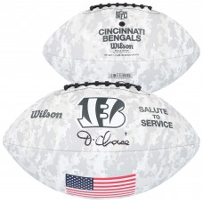 JaMarr Chase Cincinnati Bengals Autographed Fanatics Authentic Wilson 2024 Salute To Service Football