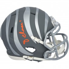 JaMarr Chase Cincinnati Bengals Autographed Fanatics Authentic Riddell 2024 Slate Speed Mini Helmet