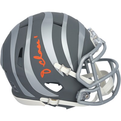 JaMarr Chase Cincinnati Bengals Autographed Fanatics Authentic Riddell 2024 Slate Speed Mini Helmet