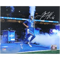 Jared Goff Detroit Lions Autographed Fanatics Authentic 8 x 10 Spotlight Tunnel Entrance Photograph