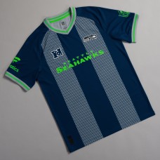 Seattle Seahawks Fanatics Navy NFL Football x Football V-Neck Fan Top