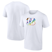 Cincinnati Bengals White Logo Pride T-Shirt