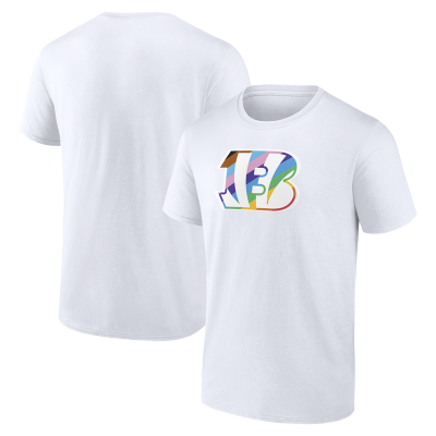 Cincinnati Bengals White Logo Pride T-Shirt