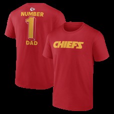Kansas City Chiefs Red #1 Dad Jersey T-Shirt