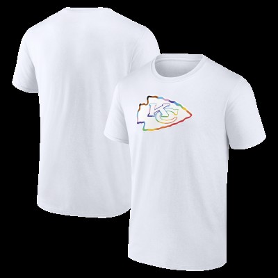 Kansas City Chiefs White Logo Pride T-Shirt