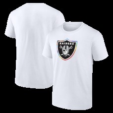 Las Vegas Raiders White Logo Pride T-Shirt