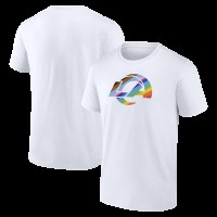 Los Angeles Rams Logo Pride T-Shirt - White