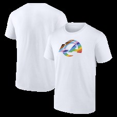 Los Angeles Rams Logo Pride T-Shirt - White Los Angeles Rams Logo Pride T-Shirt - White