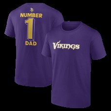 Minnesota Vikings Purple #1 Dad Jersey T-Shirt