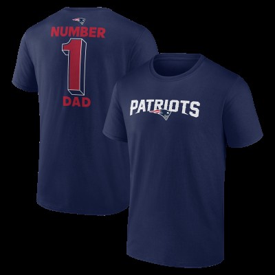 New England Patriots Navy #1 Dad Jersey T-Shirt