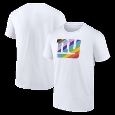 New York Giants White Logo Pride T-Shirt