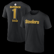 Pittsburgh Steelers Black #1 Dad Jersey T-Shirt