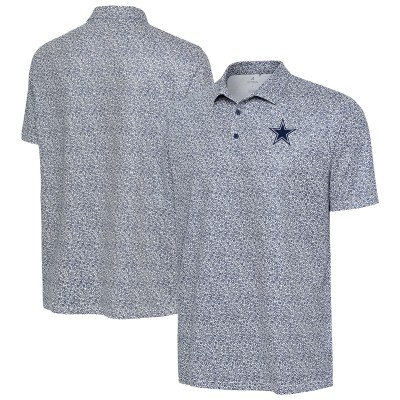 Dallas Cowboys Antigua White Field Ditsy Polo