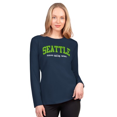 Женская Seattle Seahawks G-III 4Her by Carl Banks College Navy Best Play Long Sleeve T-Shirt