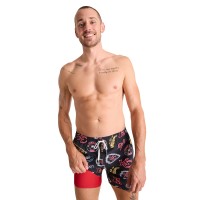Kansas City Chiefs Chubbies Black The Neon 5.5 Classic Lined Swim Trunks