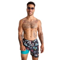 Miami Dolphins Chubbies Black The Neon 5.5 Classic Lined Swim Trunks