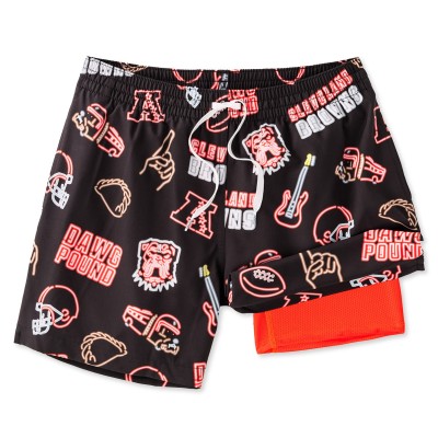 Cleveland Browns Chubbies Brown The Neon 5.5 Classic Lined Swim Trunks