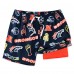 Denver Broncos Chubbies Navy The Neon 5.5 Classic Lined Swim Trunks