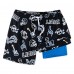 Detroit Lions Chubbies Black The Neon 5.5 Classic Lined Swim Trunks