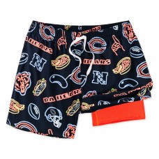 Chicago Bears Chubbies Navy The Neon 5.5 Classic Lined Swim Trunks