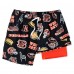 Cincinnati Bengals Chubbies Black The Neon 5.5 Classic Lined Swim Trunks