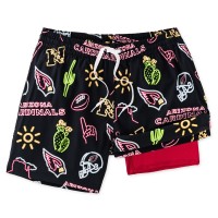 Arizona Cardinals Chubbies Black The Neon 5.5 Classic Lined Swim Trunks