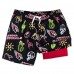 Arizona Cardinals Chubbies Black The Neon 5.5 Classic Lined Swim Trunks
