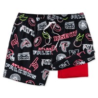 Atlanta Falcons Chubbies Black The Neon 5.5 Classic Lined Swim Trunks