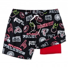 Atlanta Falcons Chubbies Black The Neon 5.5 Classic Lined Swim Trunks