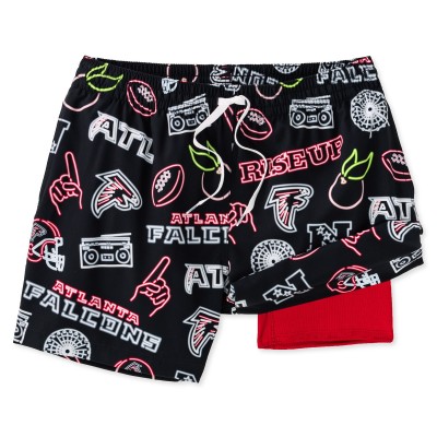 Atlanta Falcons Chubbies Black The Neon 5.5 Classic Lined Swim Trunks