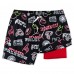 Atlanta Falcons Chubbies Black The Neon 5.5 Classic Lined Swim Trunks