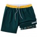 Green Bay Packers Chubbies Green 5.5 Classic Lined Swim Trunks