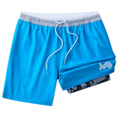 Detroit Lions Chubbies Blue 5.5 Classic Lined Swim Trunks